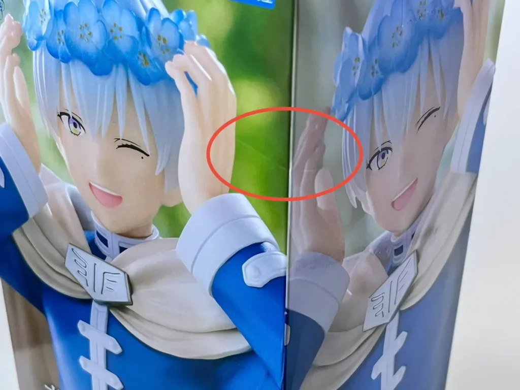 メディアワールド中古フィギュアの不備箇所状態を撮影した写真