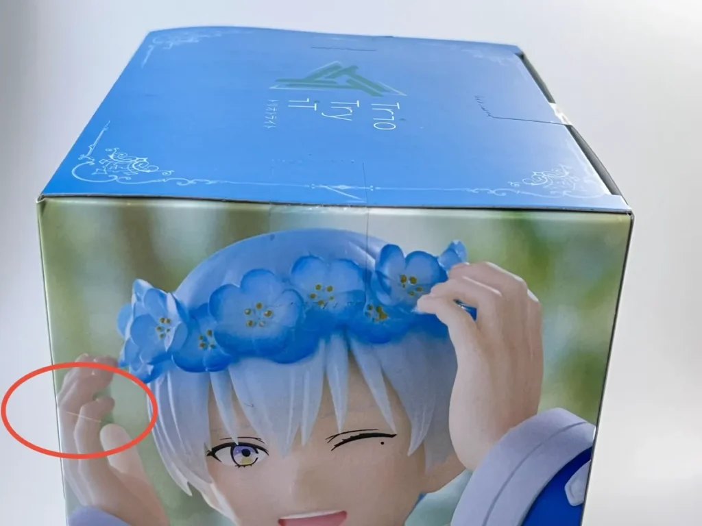 メディアワールド中古フィギュアの不備箇所状態を撮影した写真