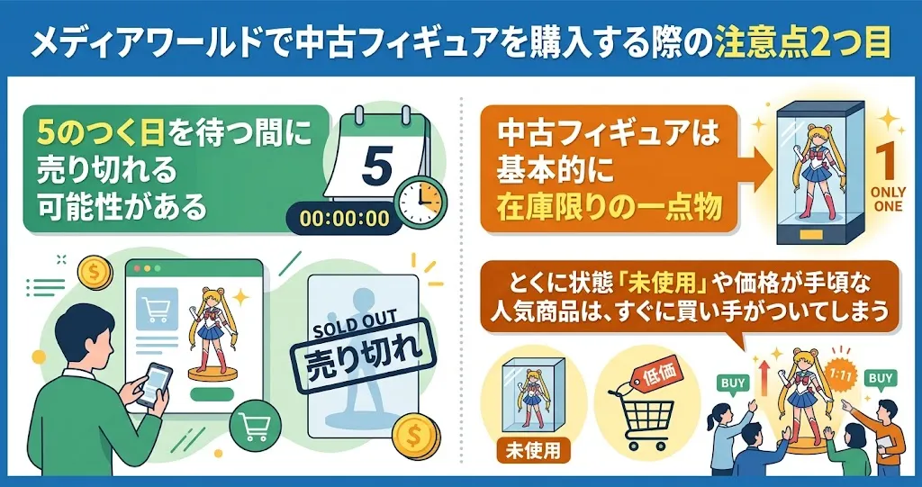 メディアワールドはセール品を待ってる間に売り切れる商品もある