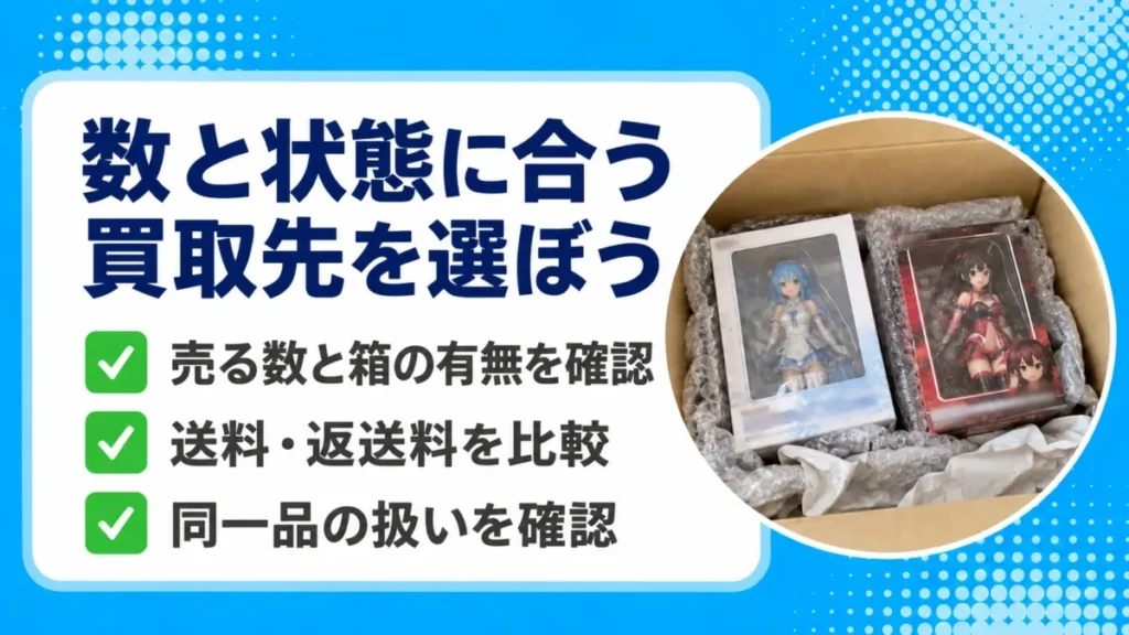 プライズフィギュアを売る前に確認する買取先選びのポイント