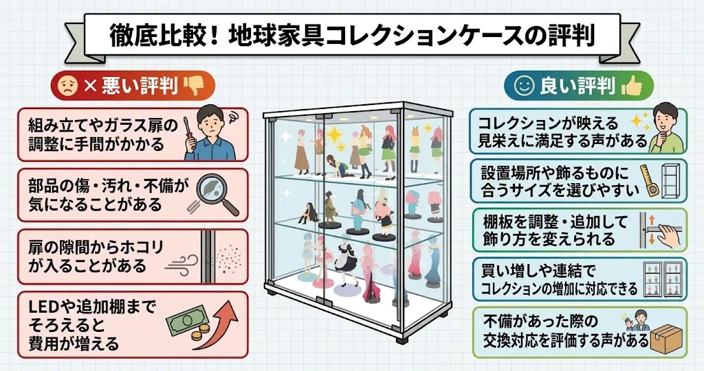 地球家具コレクションケースの評判まとめ