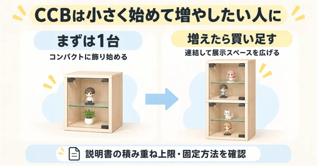 CCB：単体から始めて、増えたら積み重ねたい人